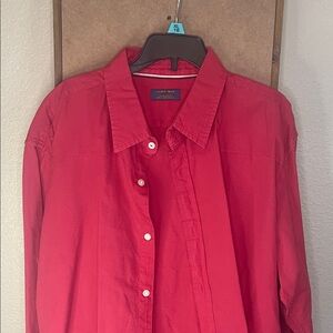 Zara Vibrant Red Collared‎ Shirt